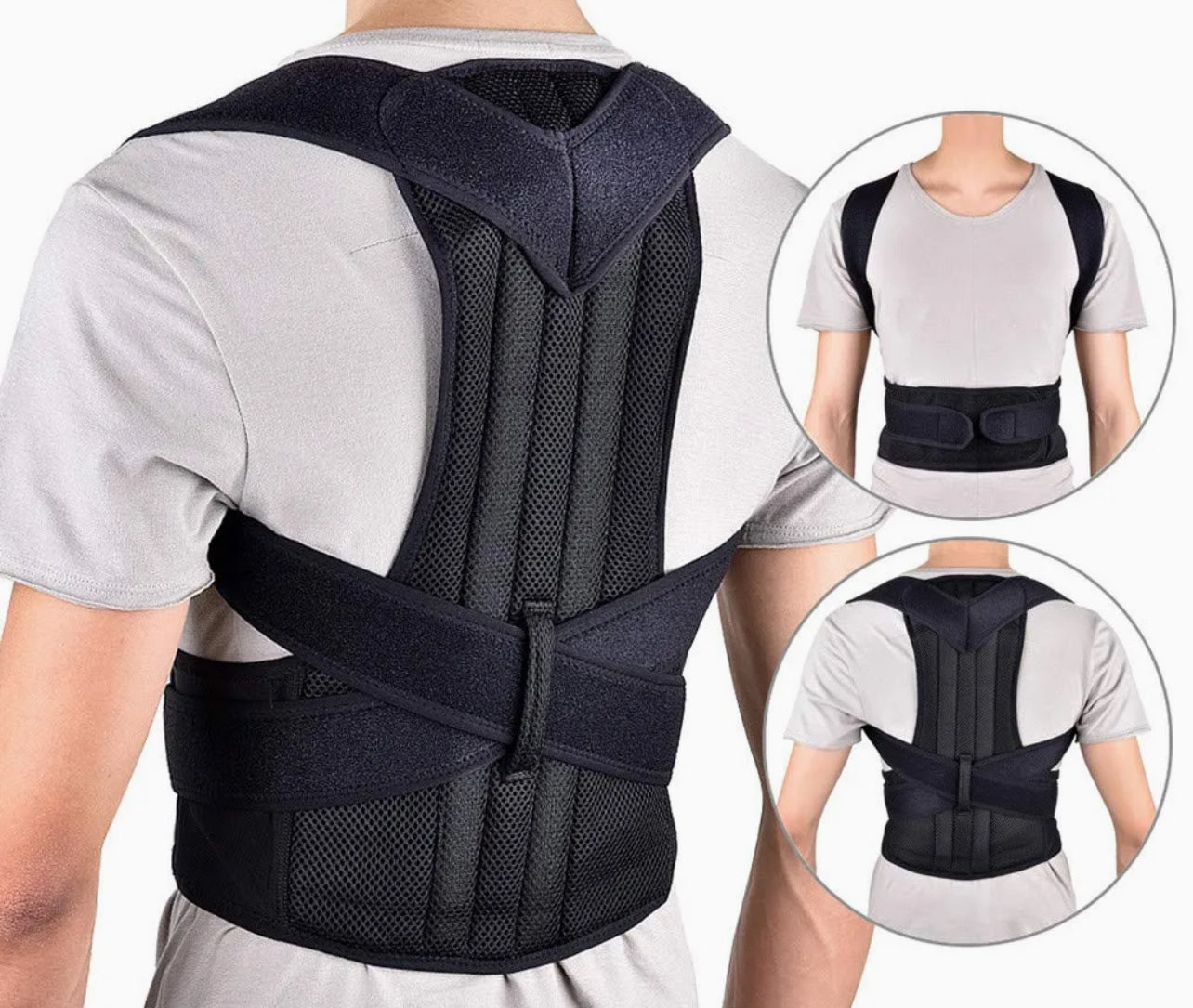 •Back Posture Correction Belt With Metal Rods•