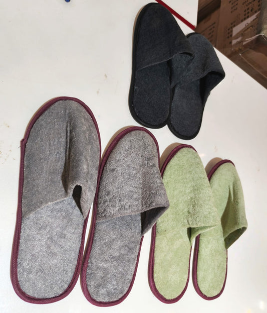 •Multi-Color Soft Cotton Slippers for Indoor Spa Slippers•