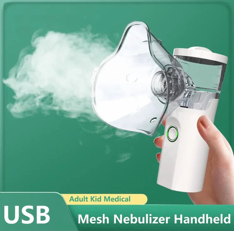 •Portable Mesh Nebulizer for Kids & Adults Available With Mask•