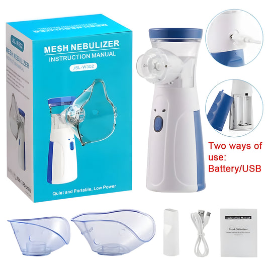 •Portable Mesh Nebulizer for Kids & Adults Available With Mask•